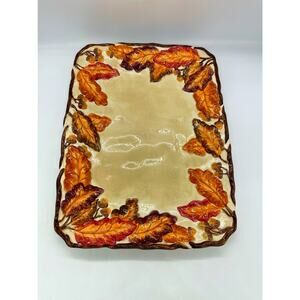 Baum Acorn Selection Serving Platter 16" x 12" Fall Autumn Thanksgiving